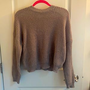 Oak and fort grey knit sweater